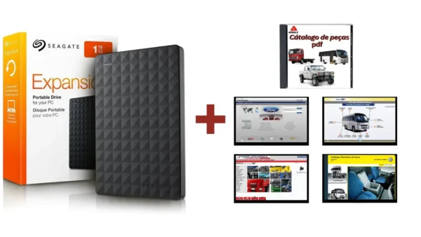 HD 1TB catálogos de peças linha pesada Agrale VW Iveco Ford