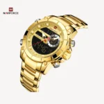 relogio naviforce dourado f2