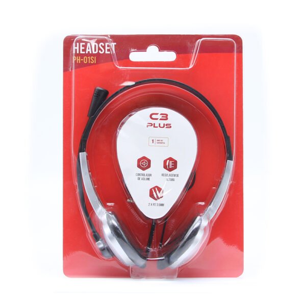Fone de ouvido C3Plus Confortavel  e Com Microfone PH-01SI - Imagem 4