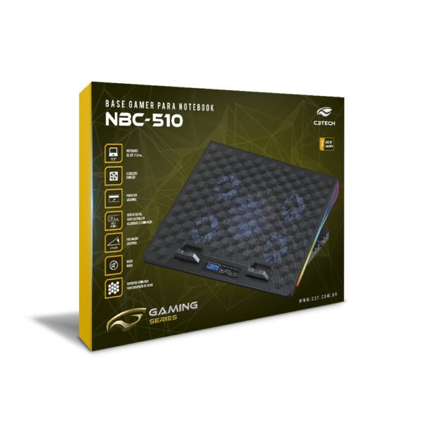 Base pra notebook gamer 17,3" NBC-510BK Performance e estilo - Imagem 4