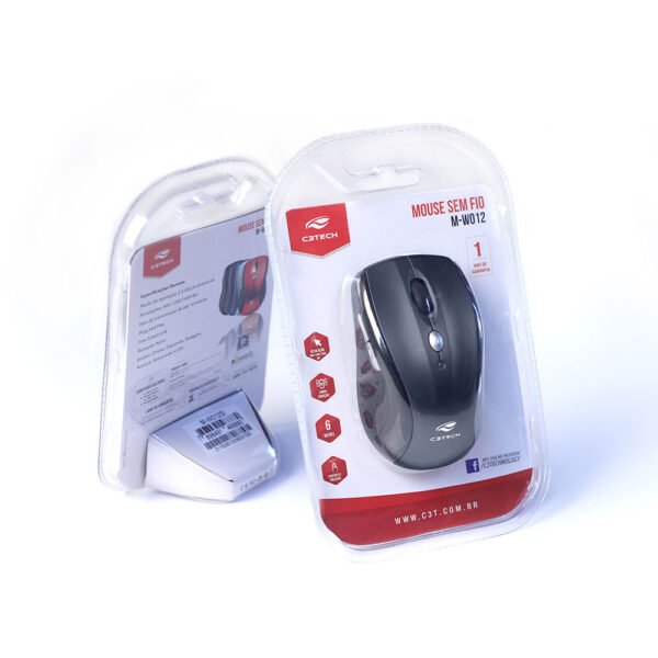 Mouse Nano sem fio C3Tech Free Smart Link M-W012BK V2 C3T - Imagem 3