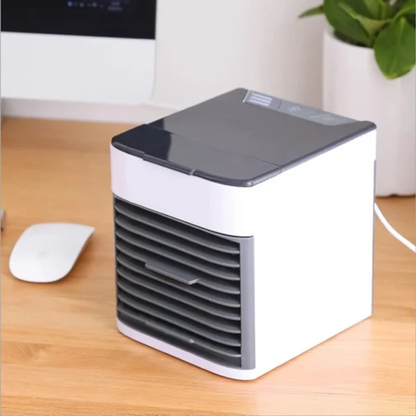 Mini Ar Condicionado Portátil Climatizador Air Cooler Umidificador Luz Led - Imagem 4